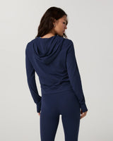 AllTheFeels™ Mini Full Zip Hoodie: Blue Coast