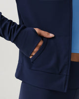 AllTheFeels™ Mini Full Zip Hoodie: Blue Coast
