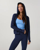 AllTheFeels™ Mini Full Zip Hoodie: Blue Coast