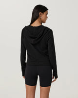AllTheFeels™ Mini Full Zip Hoodie: Black