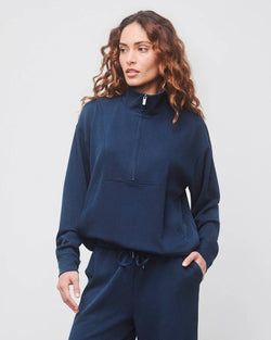 Scubasoft Quarter-Zip Sweatshirt: Dark Navy