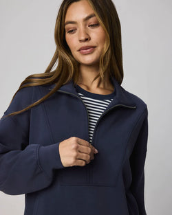 Scubasoft Quarter-Zip Sweatshirt: Navy