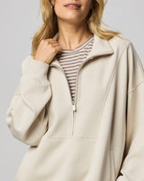 Scubasoft Quarter-Zip Sweatshirt: Pale Oak