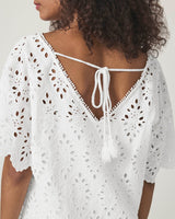 Sandro Eyelet Dress: White