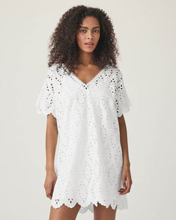 Sandro Eyelet Dress: White