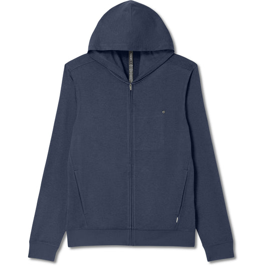 Ponto Full Zip Hoodie: Azure Heather