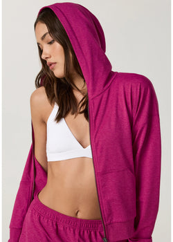 Halo Modern Full Zip Hoodie: Dragonfruit Heather