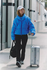In A Bubble Puffer Jacket: Riveria Blue