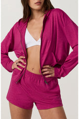 Halo Modern Full Zip Hoodie: Dragonfruit Heather