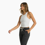 Mudra Plyo Tank: White Heather Gray