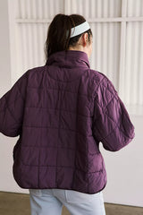 Pippa Packable Puffer Jacket: Black Berry