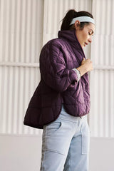 Pippa Packable Puffer Jacket: Black Berry
